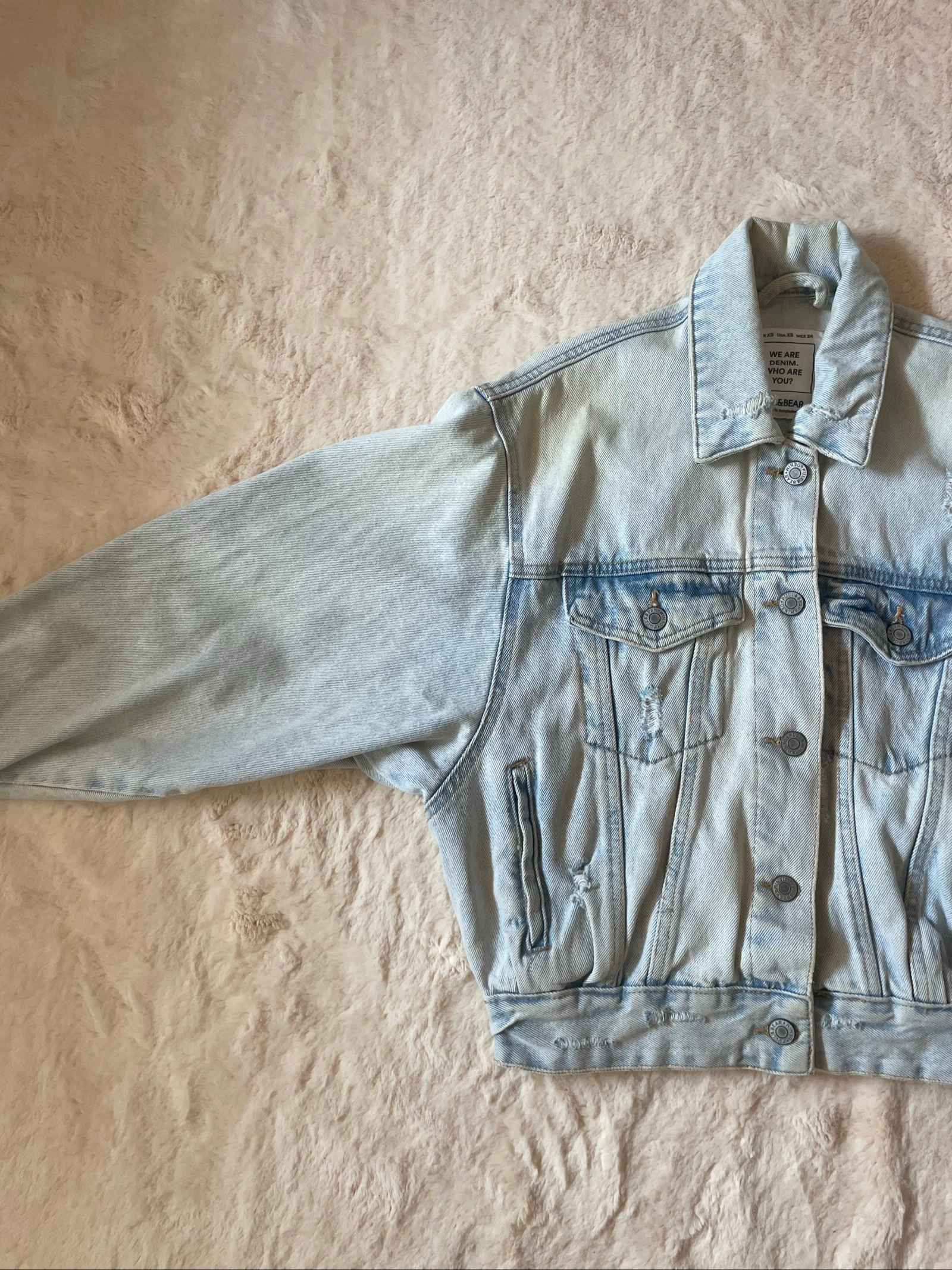 Veste en jean oversize Pull&Bear XS bleu clair – photo 5